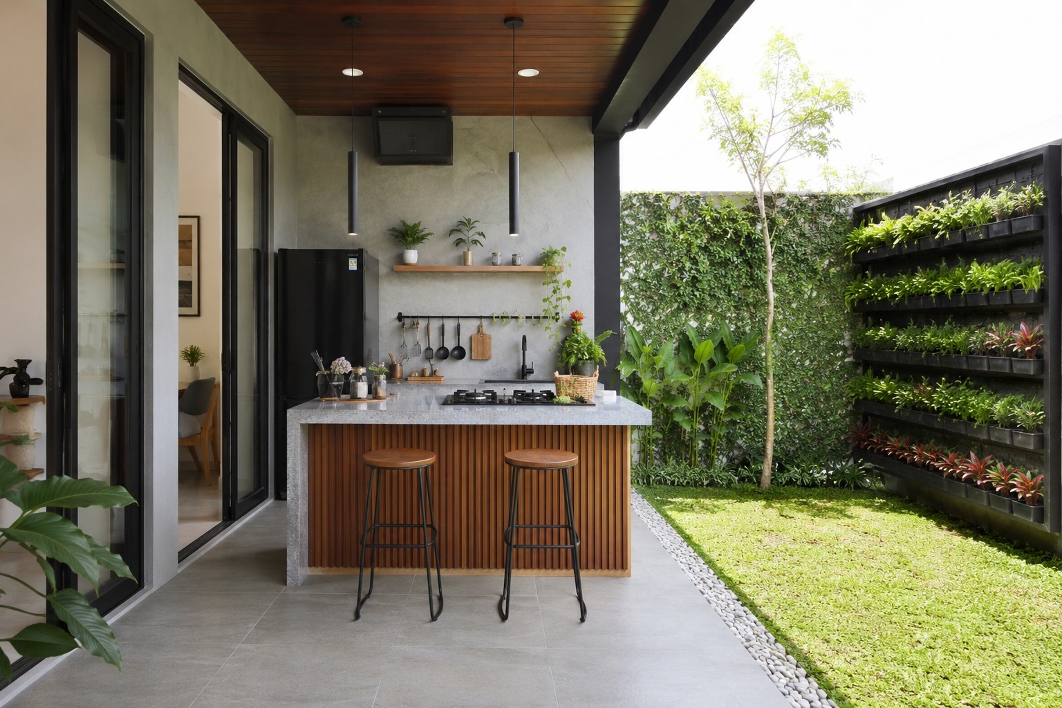 5 Inspirasi Desain Dapur Terbuka Minimalis Belakang Rumah yang Nyaman