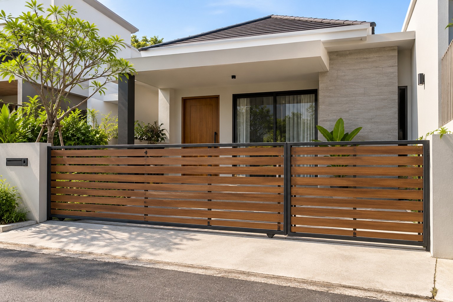 Desain Pagar Kayu Horizontal-500kb