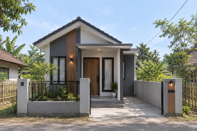 Desain rumah desa gaya Industrial