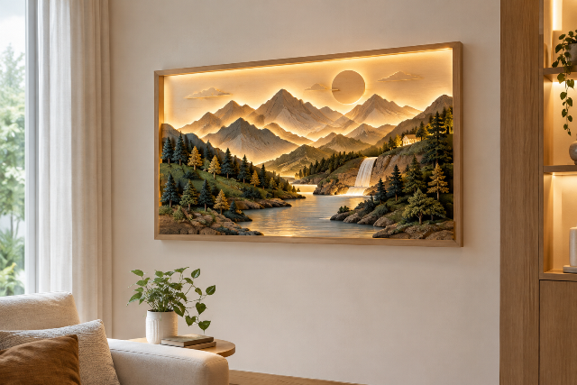 Hiasan dinding model LED