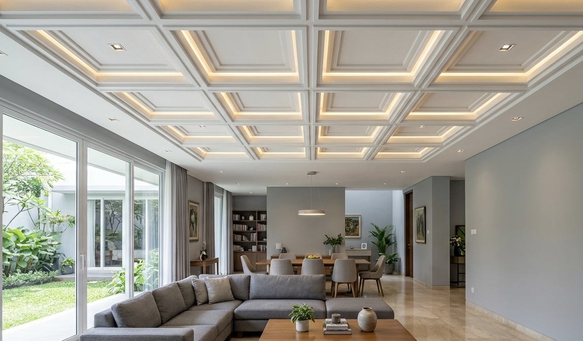 5 Model Plafon <i>Drop Ceiling</i> yang Bikin Rumah Makin Elegan dan Modern