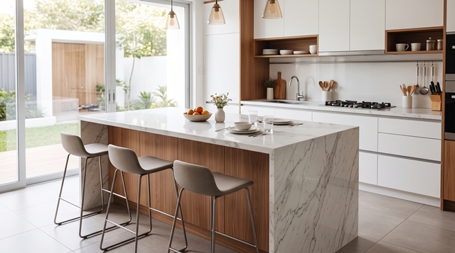 Model Meja Dapur Marmer