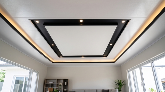 Model Plafon PVC Hitam Putih