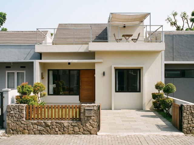 Model Rumah Kecil dengan Rooftop
