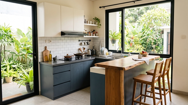 Model dapur sederhana minibar