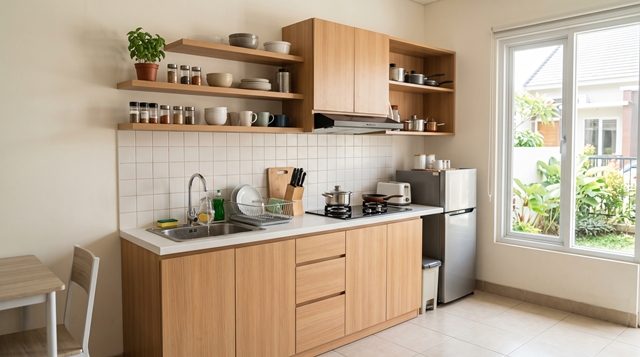 Model dapur sederhana satu garis