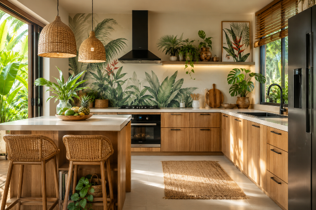 5 Inspirasi Dapur Tropis Modern yang Bikin Rumah Terasa Estetik