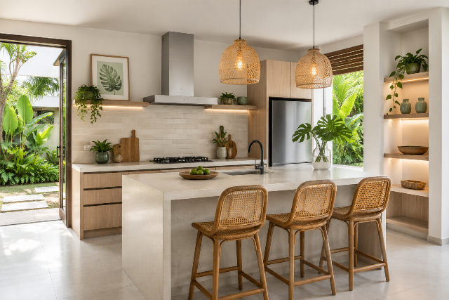 5 Inspirasi Dapur Tropis Modern yang Bikin Rumah Terasa Estetik