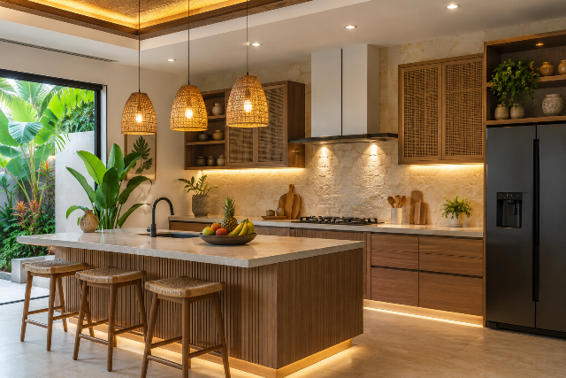 5 Inspirasi Dapur Tropis Modern yang Bikin Rumah Terasa Estetik