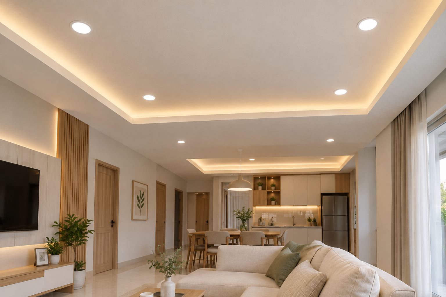 Model lampu plafon LED downlight