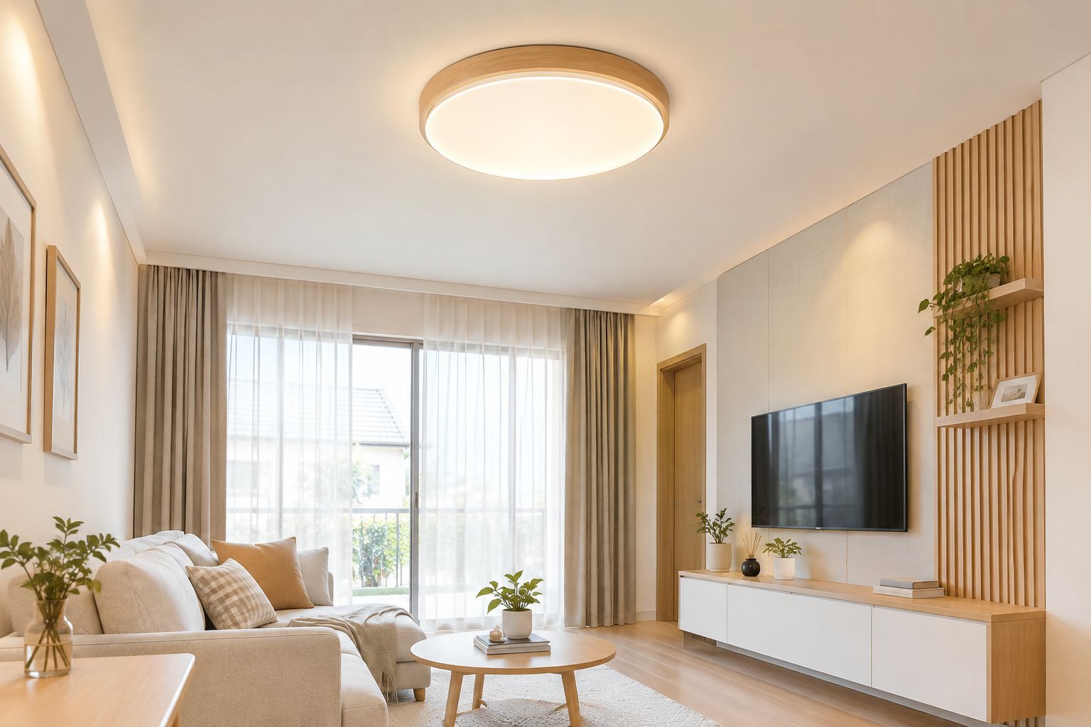 Model lampu plafon LED gaya Skandinavia