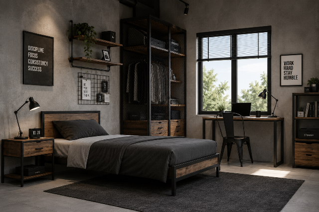 Desain Kamar Minimalis Cowok dengan Nuansa Simpel dan Elegan