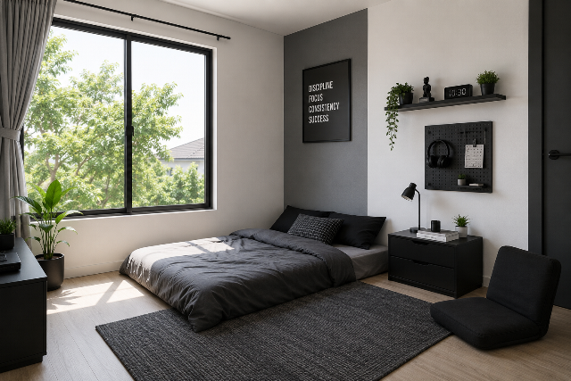 Desain Kamar Minimalis Cowok dengan Nuansa Simpel dan Elegan
