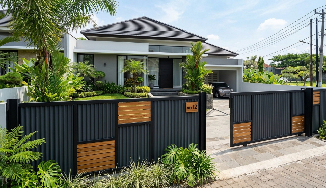 Pagar Seng Unik, Kombinasi Kayu hingga Industrial