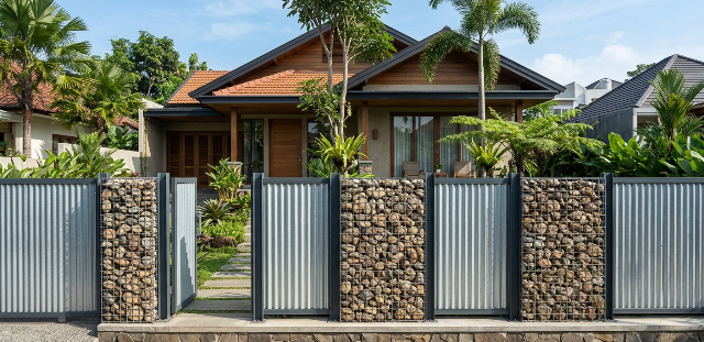 Pagar Seng Unik, Kombinasi Kayu hingga Industrial