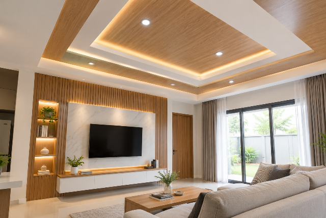 Model plafon PVC drop ceiling kontemporer