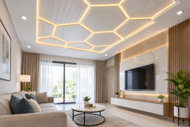 Model plafon PVC geometris