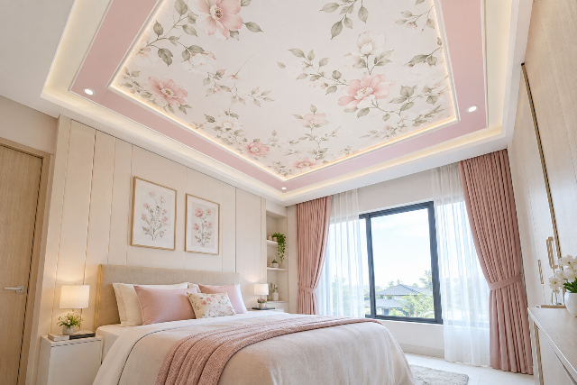 Model plafon motif floral