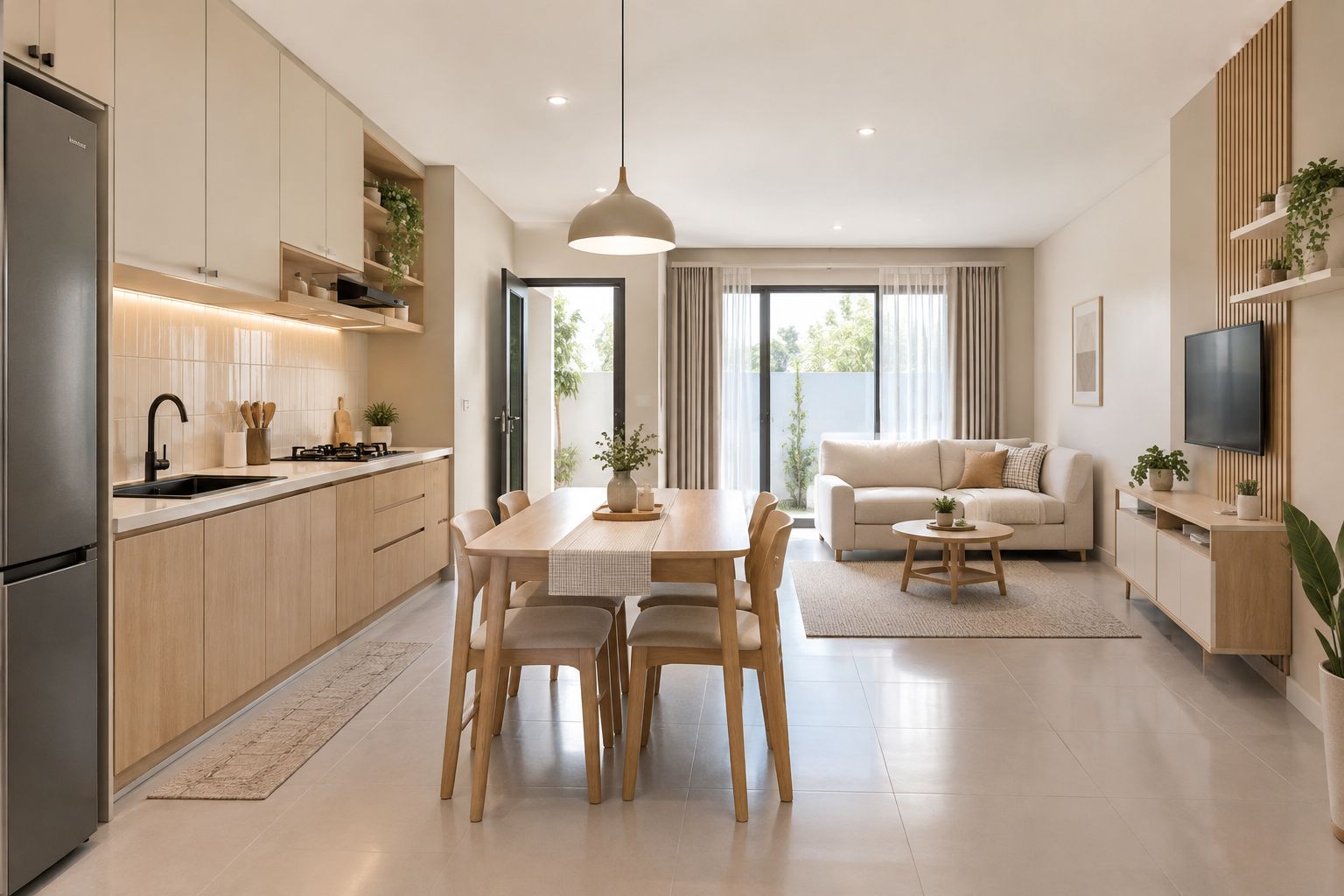 Model rumah menyatu dengan dapur