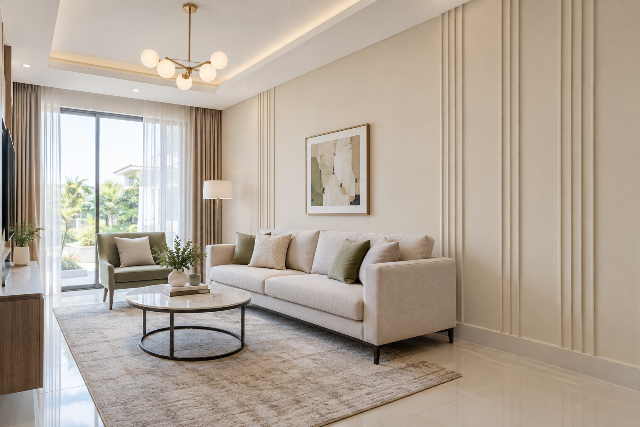 Model wall moulding minimalis garis