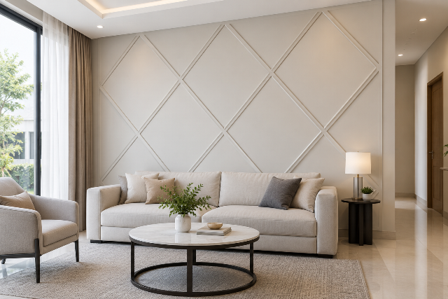 Model wall moulding pola diamond