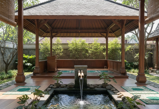 Inspirasi Desain Mushola Terbuka yang Sejuk dan Estetis