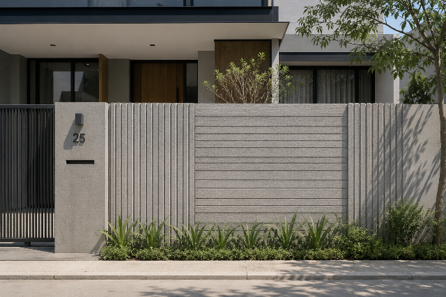 5 Inspirasi Pagar Beton Ekspos, Tampil Modern dan Estetik