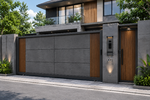 5 Inspirasi Pagar Beton Ekspos, Tampil Modern dan Estetik