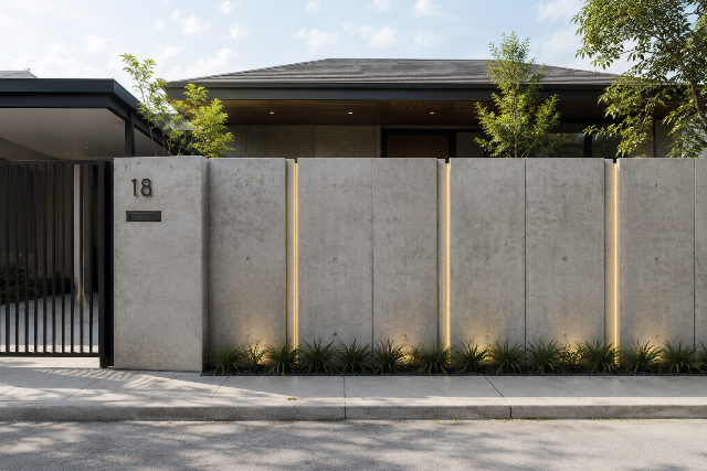 5 Inspirasi Pagar Beton Ekspos, Tampil Modern dan Estetik