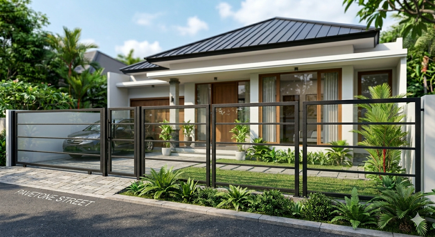 5 Model Pagar Rumah Transparan yang Elegan dan Fungsional