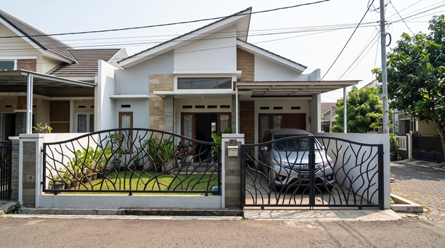Pagar Melengkung Model Ranting Abstrak