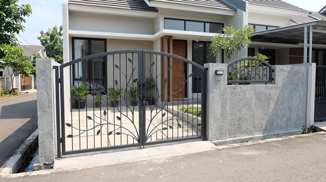 Pagar Melengkung Motif Daun(1)