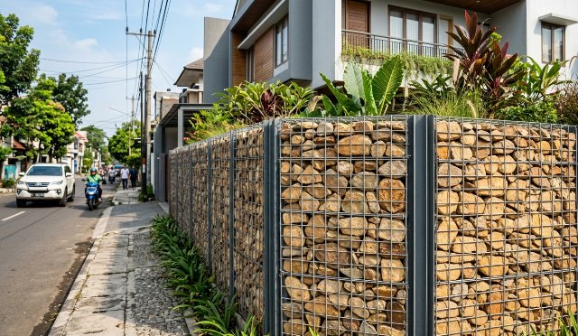 Inspirasi Pagar Batu Alam, Bikin Rumah Makin Estetik