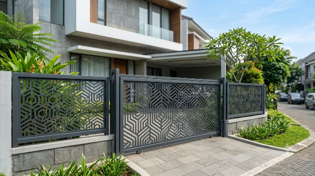 5 Inspirasi Pintu Pagar Besi dengan Desain Modern dan Minimalis