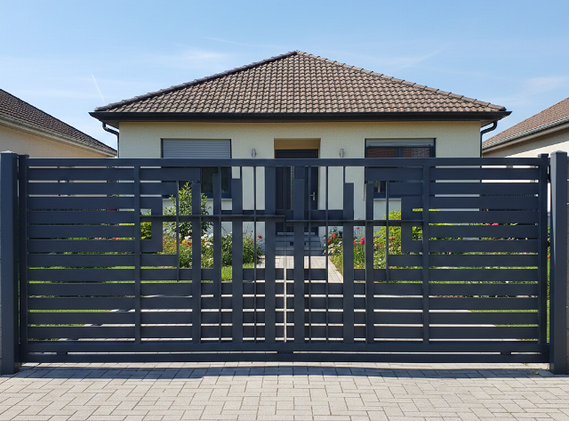 5 Desain Pintu Pagar Dorong Modern untuk Rumah Minimalis