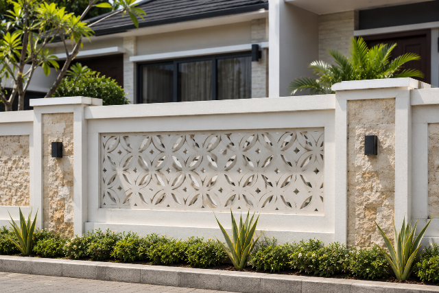 5 Inspirasi Pagar Rumah Minimalis dari Hebel, Modern dan Estetik