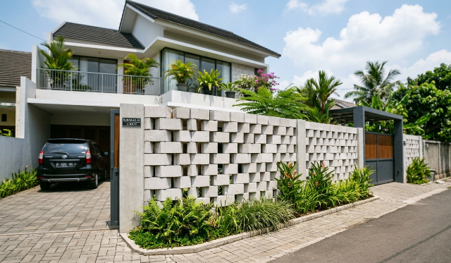 Pagar Hebel Kian Populer, Ini 5 Desain Uniknya