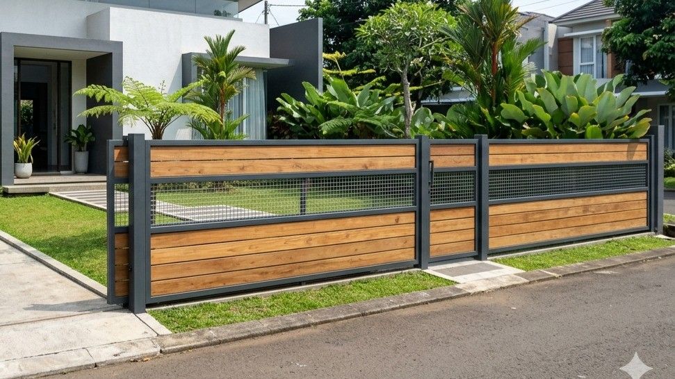 Ingin Eksterior Rumah Tampil Beda? Intip 5 Gaya Pagar Kombinasi Kayu dan Kawat