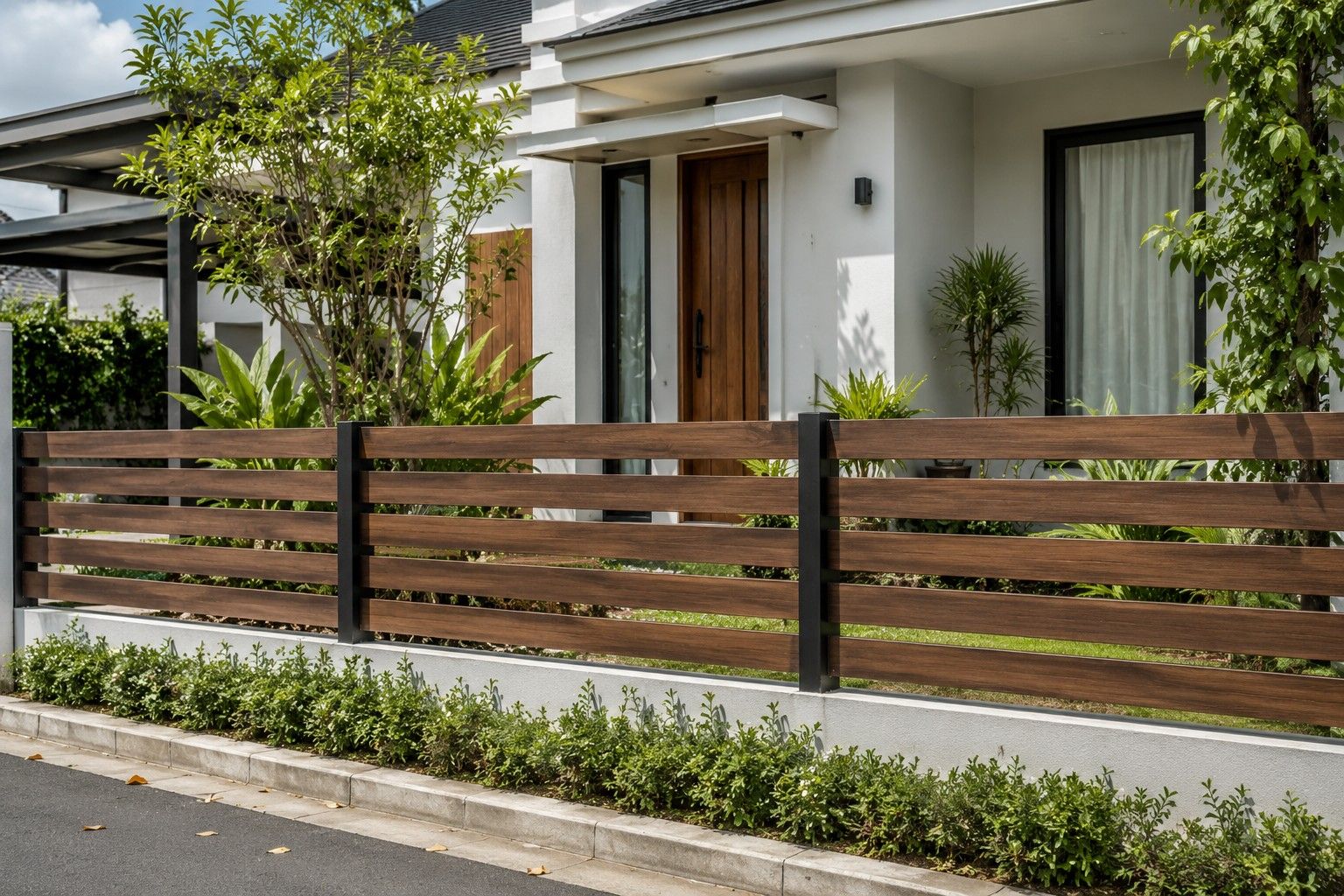 5 Inspirasi Desain Pagar Rendah agar Fasad Tetap Terlihat Menarik