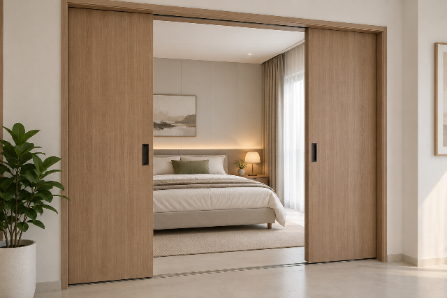 Pintu Kamar Tidur Geser Dua Arah