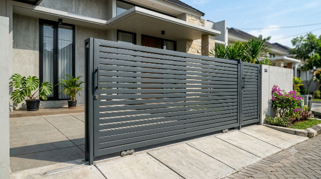 Inspirasi Pintu Pagar Dorong Modern, Cocok untuk Rumah Minimalis