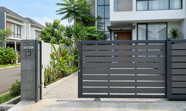 Inspirasi Pintu Pagar Dorong Modern, Cocok untuk Rumah Minimalis