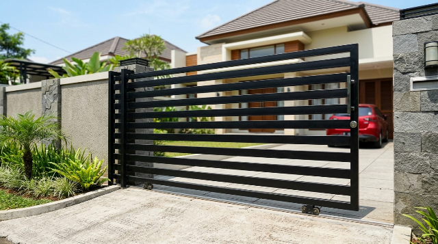 Inspirasi Pintu Pagar Dorong Modern, Cocok untuk Rumah Minimalis