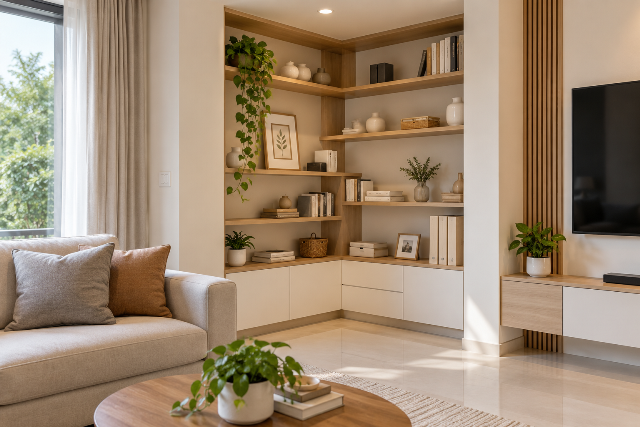 Pocket Room Minimalis sebagai Rak Penyimpanan