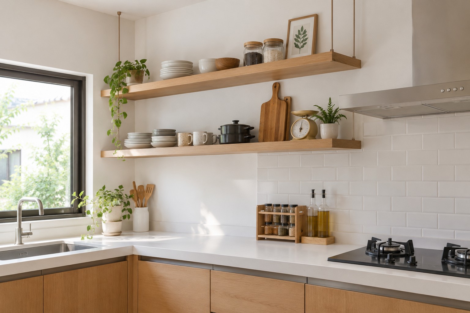 Rak dapur minimalis model gantung kayu-500kb