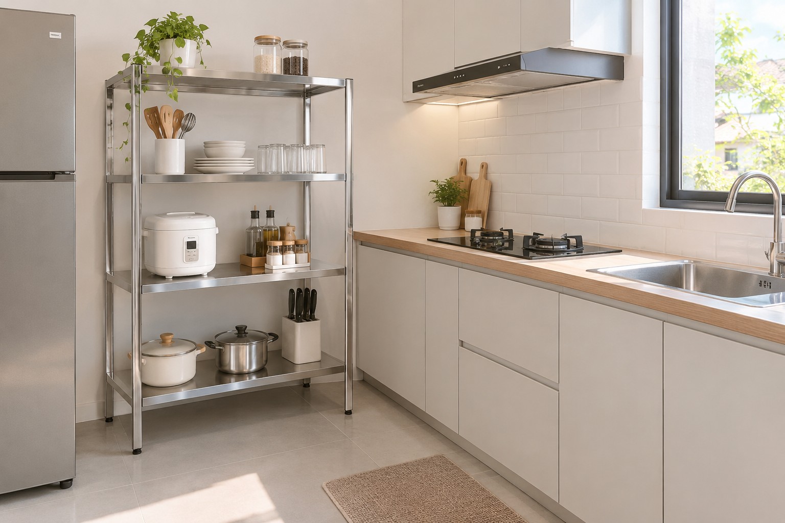 Rak dapur minimalis stainless stee-500kb