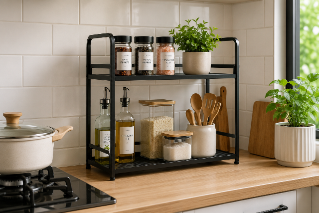 5 Model Rak Dapur Dekat Kompor agar Dapur Lebih Rapi