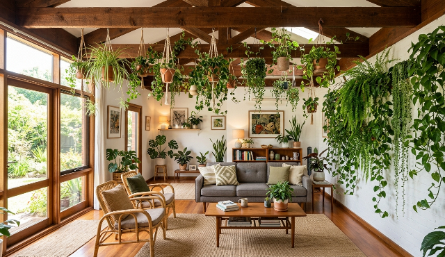 Inspirasi Ruang Tamu dengan Tanaman Gantung, Bikin Rumah Lebih Asri