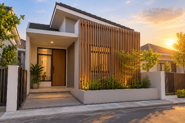 Rumah Menghadap Barat dengan Secondary Skin