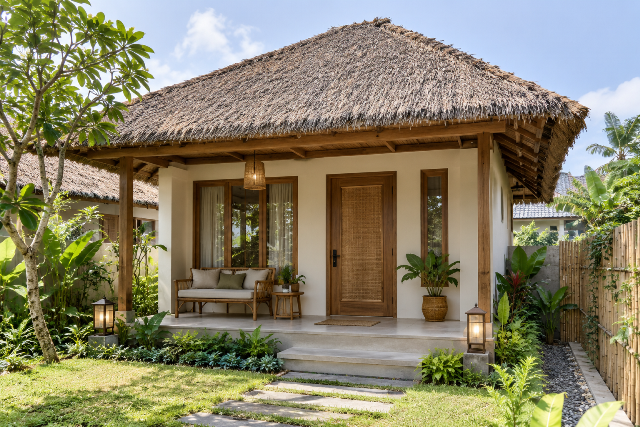 Rumah kampung model tropis